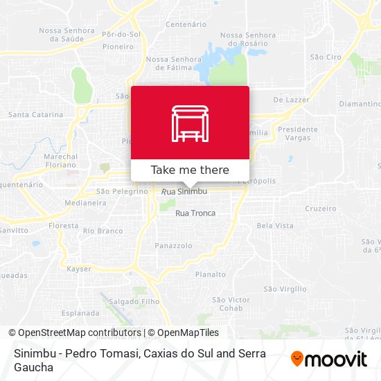 Sinimbu - Pedro Tomasi map