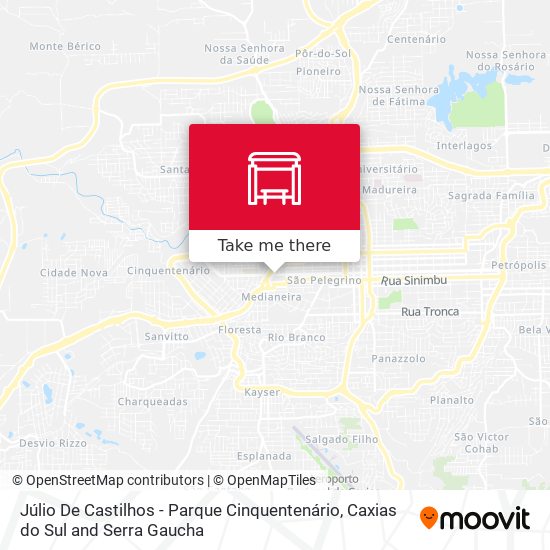 Júlio De Castilhos - Parque Cinquentenário map