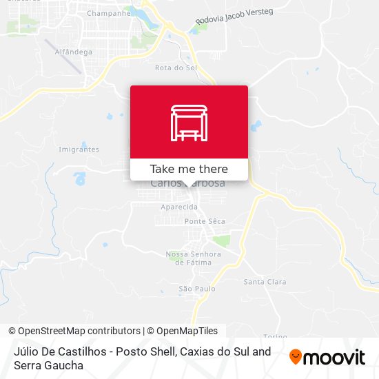 Júlio De Castilhos - Posto Shell map