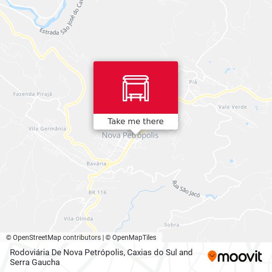 Rodoviária De Nova Petrópolis map