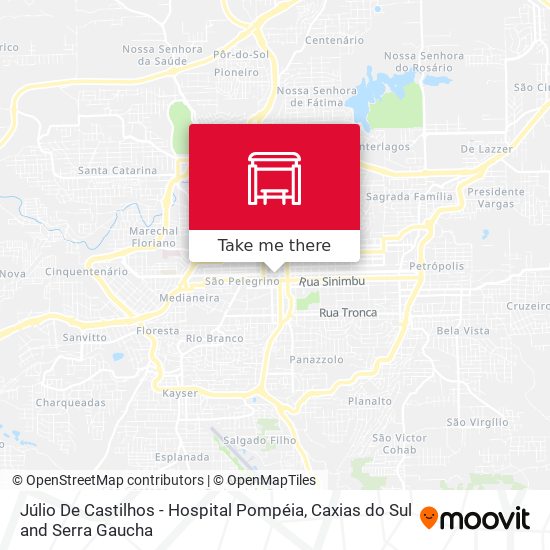 Júlio De Castilhos - Hospital Pompéia map