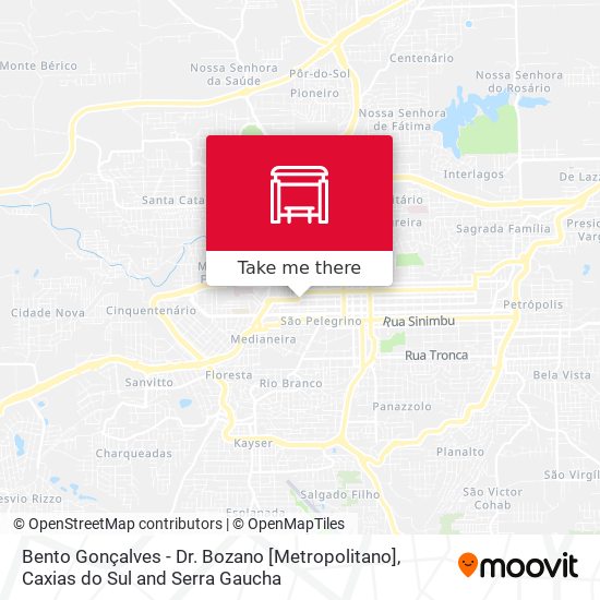 Bento Gonçalves - Dr. Bozano [Metropolitano] map
