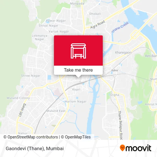 Gaondevi (Thane) map