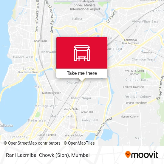 Rani Laxmibai Chowk (Sion) map