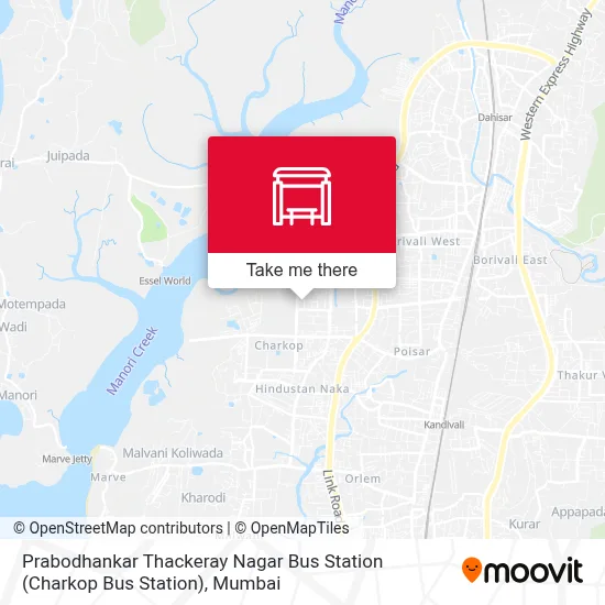 Prabodhankar Thackeray Nagar Bus Station (Charkop Bus Station) map