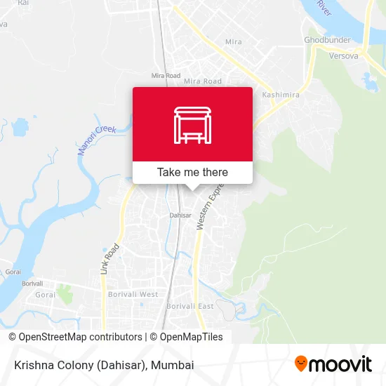Krishna Colony (Dahisar) map