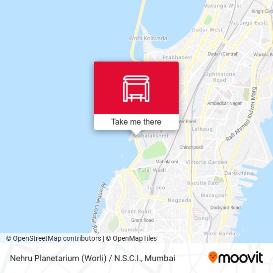 Nehru Planetarium (Worli) / N.S.C.I. map