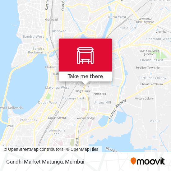 Gandhi Market Matunga map