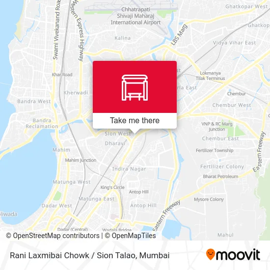 Rani Laxmibai Chowk / Sion Talao map