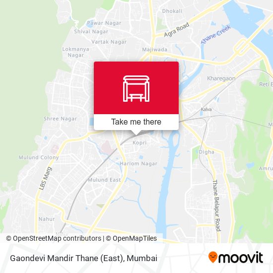 Gaondevi Mandir Thane (East) map