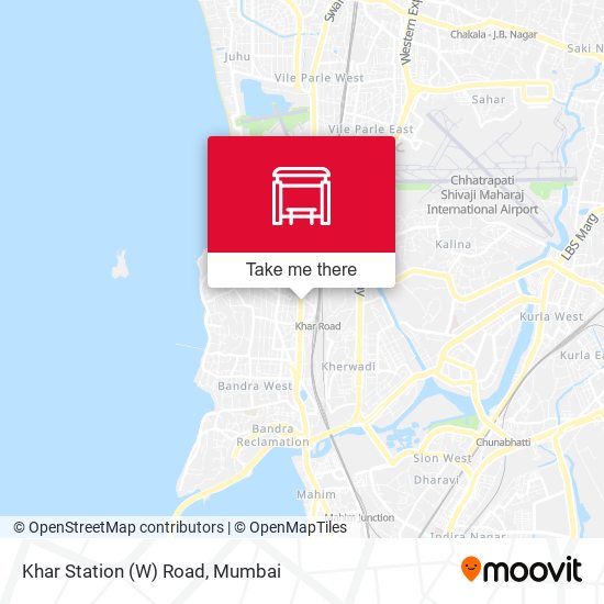 Khar Station (W) Road map