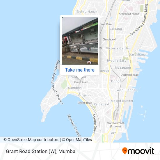 Grant Road Railway Station (W) map