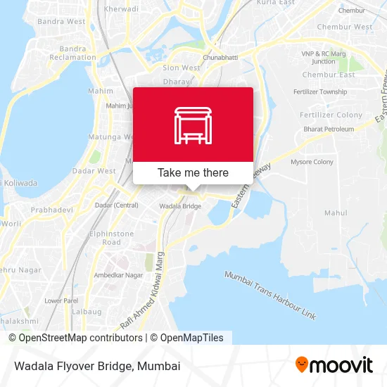 Wadala Flyover Bridge map