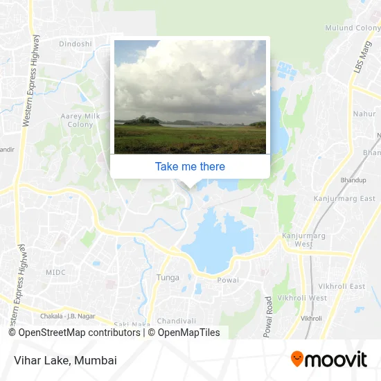 Vihar Lake map