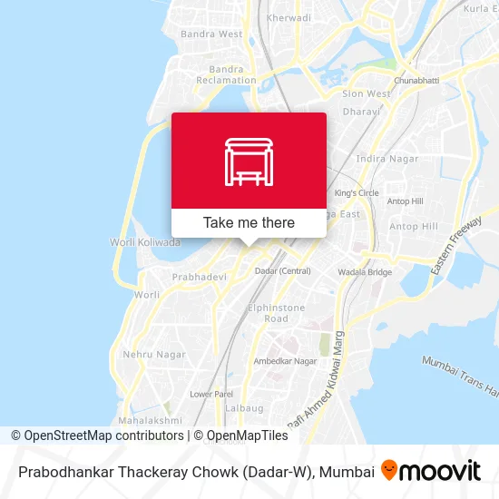 Prabodhankar Thackeray Chowk (Dadar-W) map