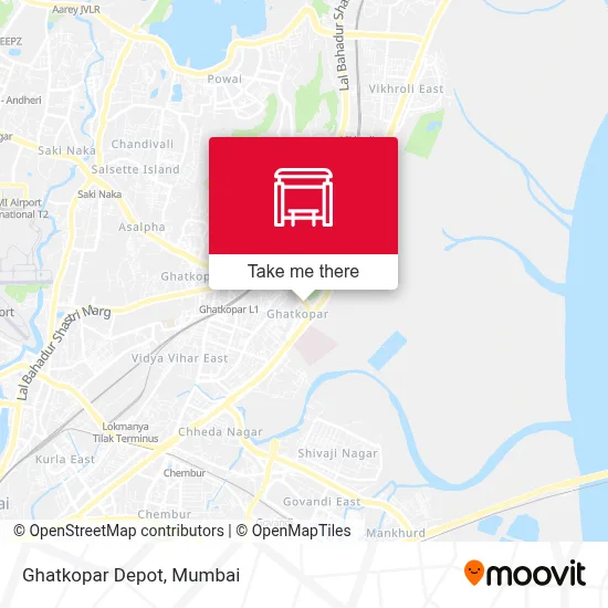 Ghatkopar Depot map