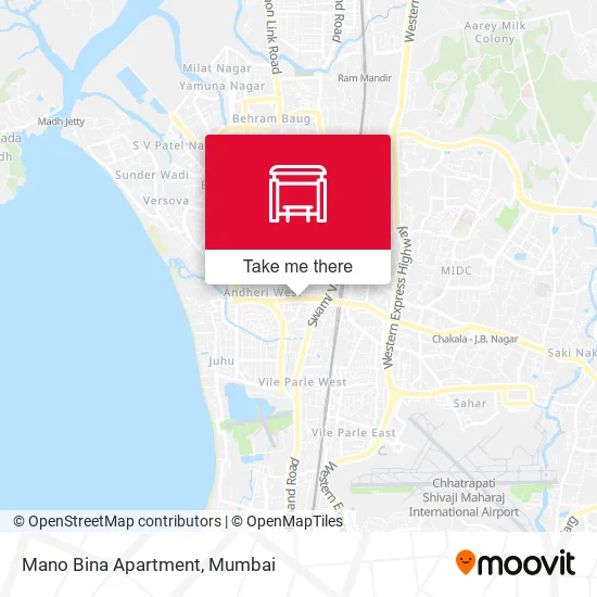Mano Bina Apartment map