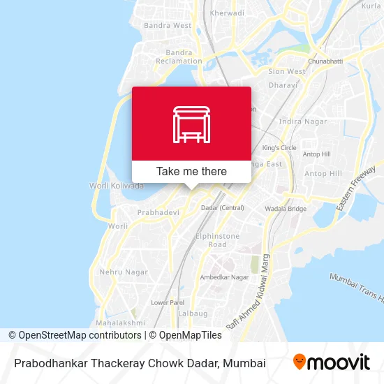 Prabodhankar Thackeray Chowk Dadar map