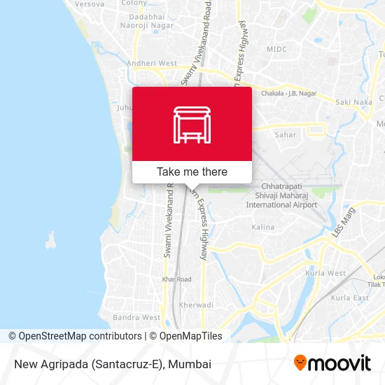 New Agripada (Santacruz-E) map