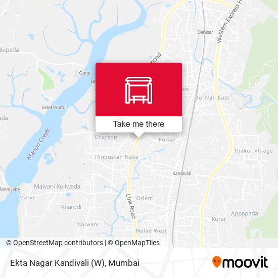 Ekta Nagar Kandivali (W) map