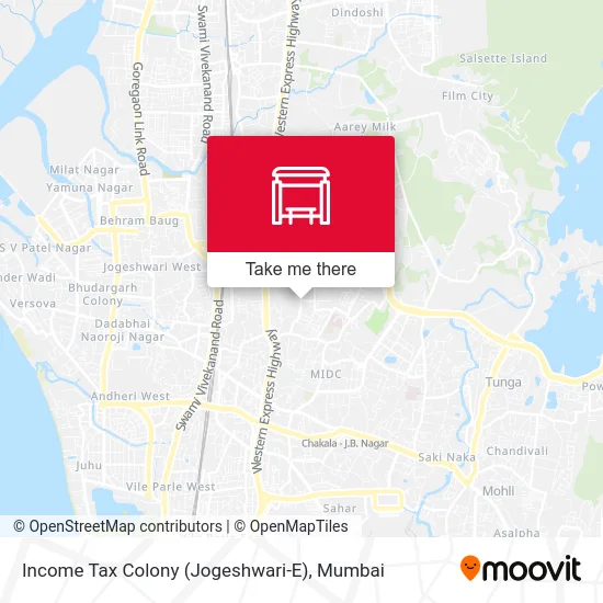 Income Tax Colony (Jogeshwari-E) map