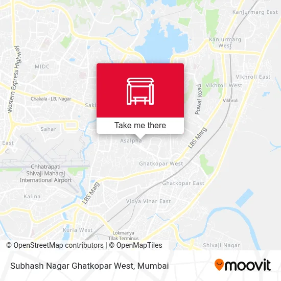 Subhash Nagar Ghatkopar (W) map