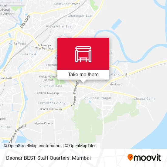 Deonar BEST Staff Quarters map