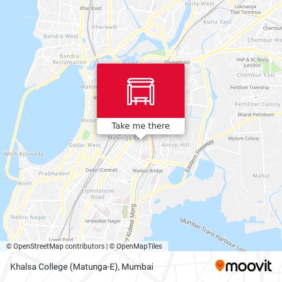 Khalsa College (Matunga-E) map