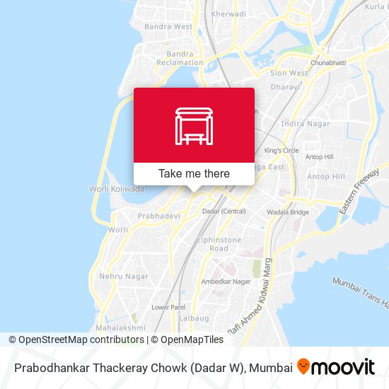 Prabodhankar Thackeray Chowk (Dadar W) map