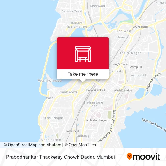 Prabodhankar Thackeray Chowk Dadar map