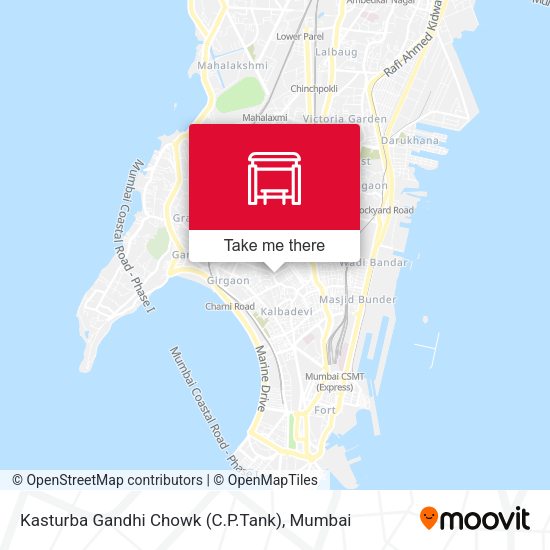 Kasturba Gandhi Chowk (C.P.Tank) map