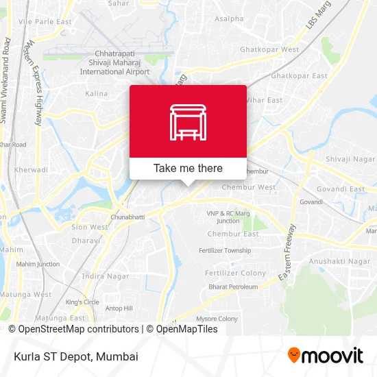 Kurla ST Depot map