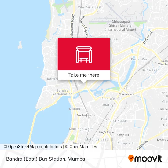 Bandra (E) Bus Station map