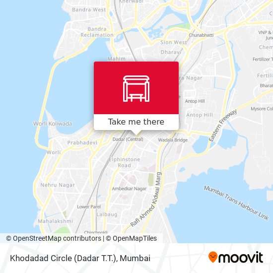 Khodadad Circle (Dadar T.T.) map