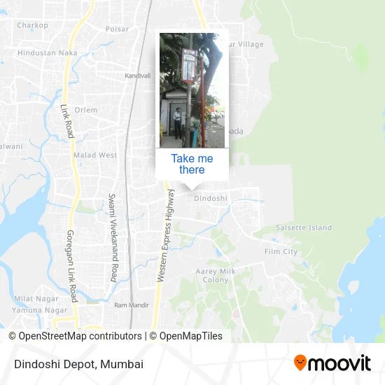 Dindoshi Depot map