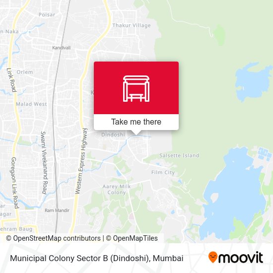 Municipal Colony Sector B (Dindoshi) map