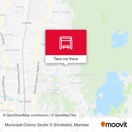 Municipal Colony Sector D (Dindoshi) map