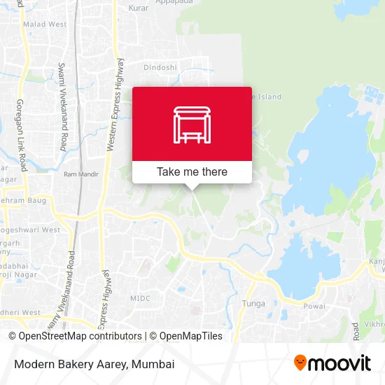 Modern Bakery Aarey map