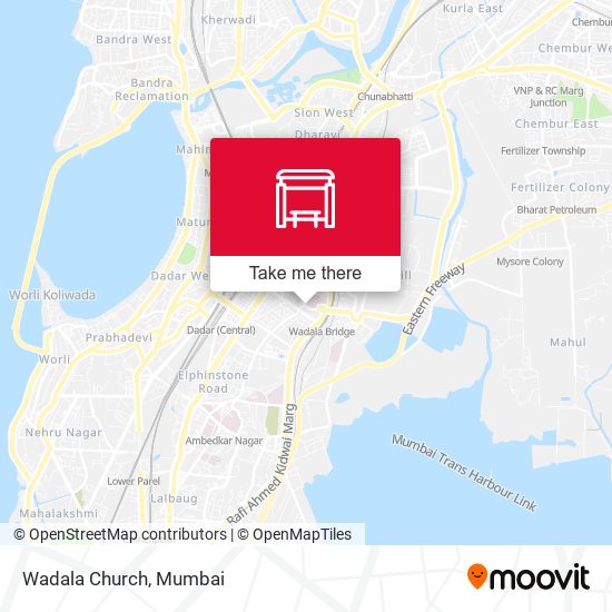 Wadala Church map