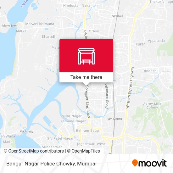 Bangur Nagar Police Chowky map