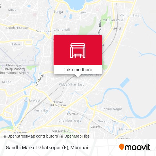 Gandhi Market Ghatkopar (E) map