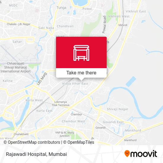 Rajawadi Hospital map