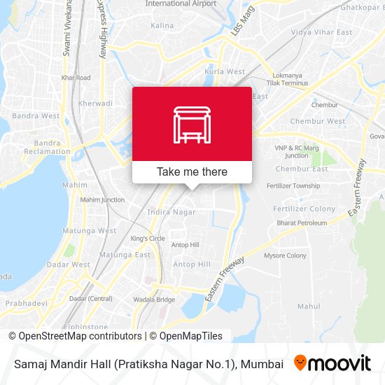 Samaj Mandir Hall (Pratiksha Nagar No.1) map
