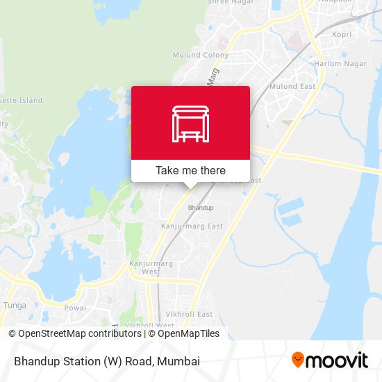 Bhandup Station (W) Road map