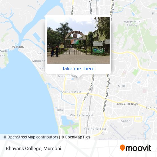 Bhavans College map