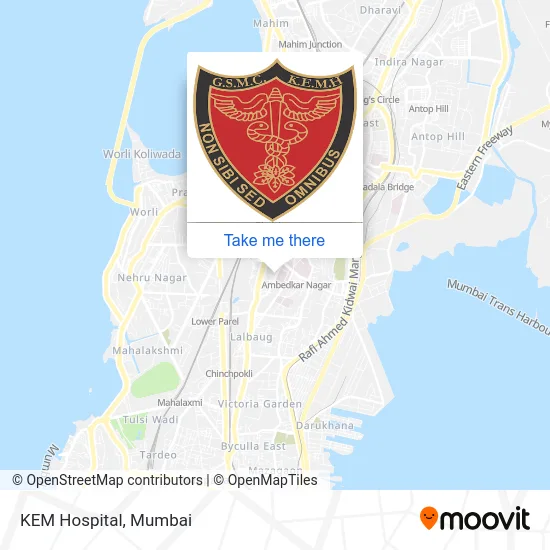 KEM Hospital map