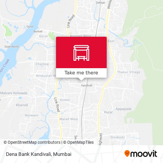 Dena Bank Kandivali map