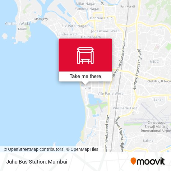 Juhu Bus Station map