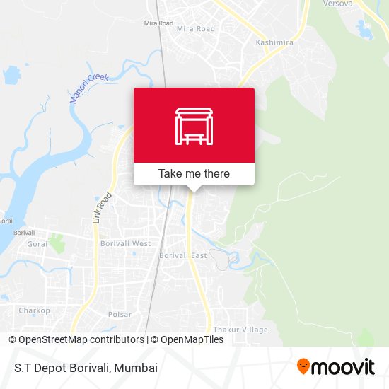 S.T Depot Borivali map