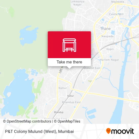 P&T Colony Mulund (W) map